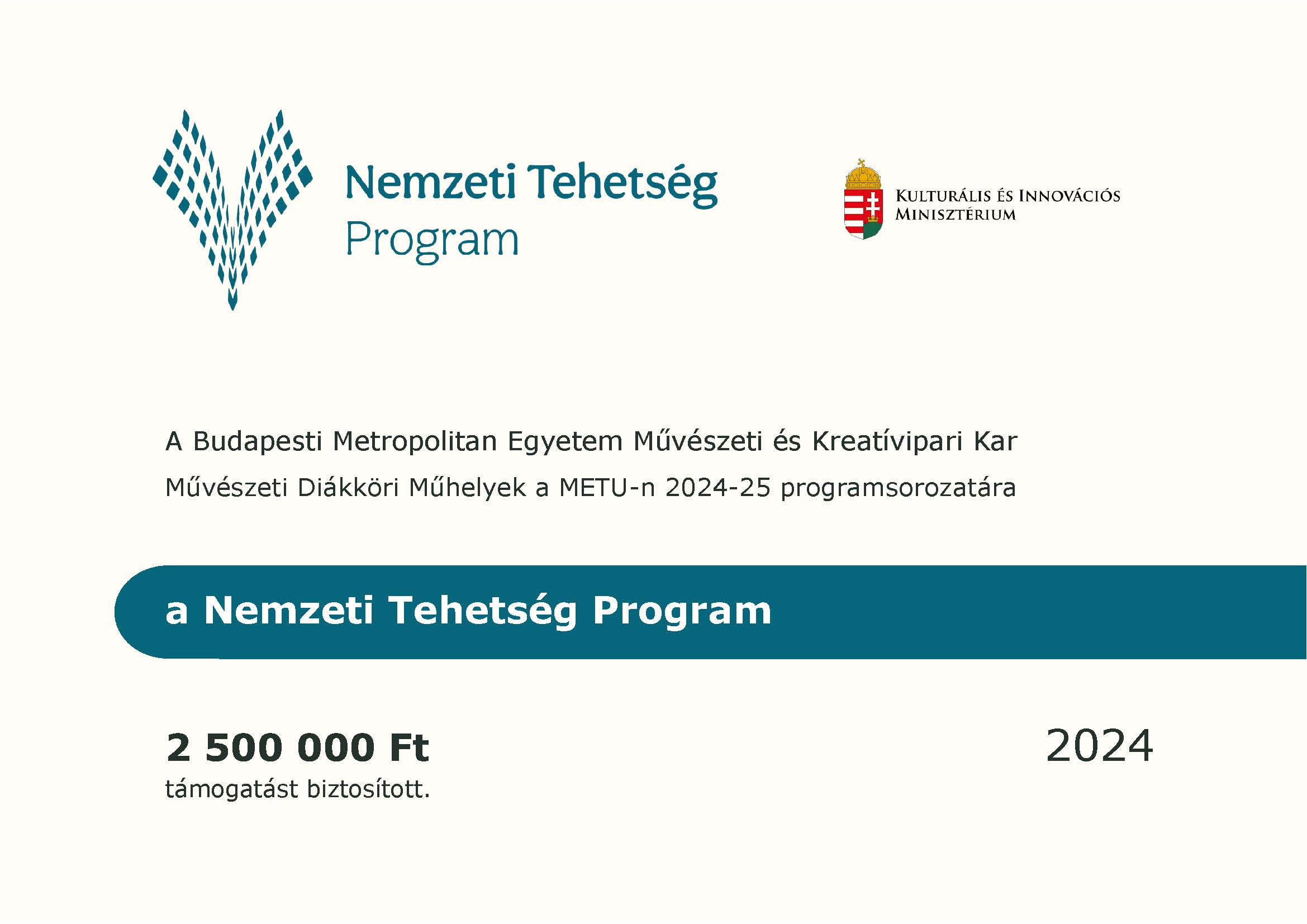 Művészeti Diákköri Műhelyek a METU-n 2024-25 nyertes pályázat